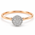 Rose Gold Diamond Cluster Ring