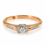 Rose Gold Diamond Knot Ring
