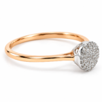Rose Gold Pavé Cluster Ring