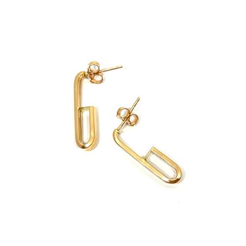 Auksiniai stilingi auskarai vinukai