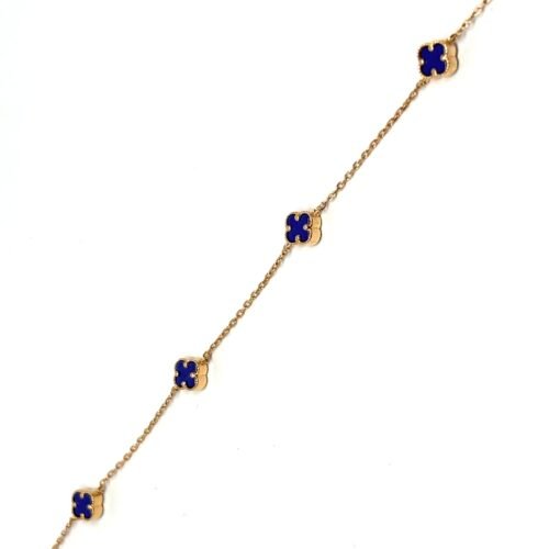 Auksinė apyrankė su dobiliukais 17-19.5 cm