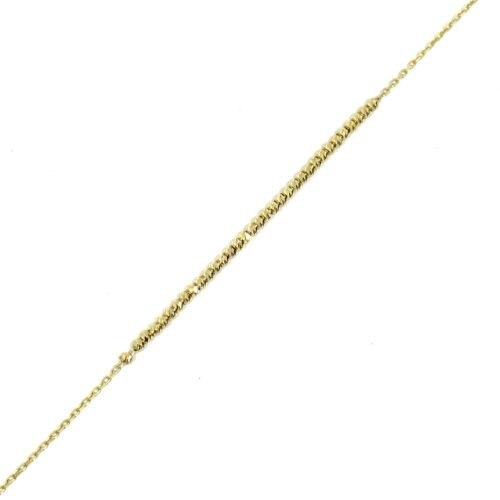 Minimalistinė geltono aukso apyrankė su burbuliukais 17-19 cm